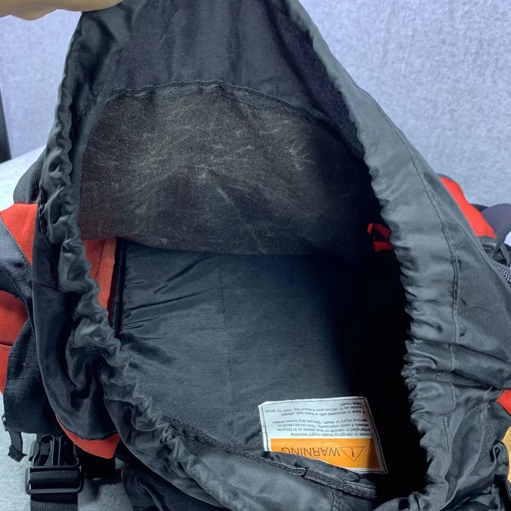 L.L.Bean Hiking Backpack Red Black LG Capacity Camping Pack Waist‎ Belt Hunting